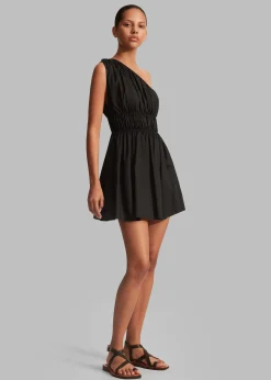Matteau Shirred One Shoulder Mini Dress