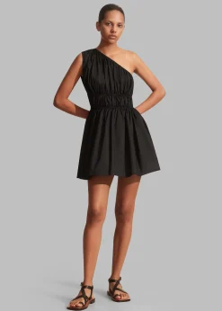 Matteau Shirred One Shoulder Mini Dress