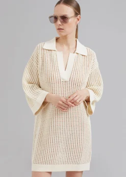 Nanushka Siya Long Sleeve Collared Dress