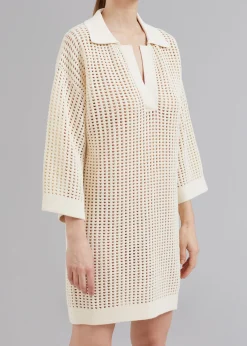 Nanushka Siya Long Sleeve Collared Dress