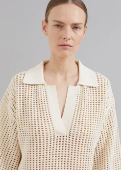 Nanushka Siya Long Sleeve Collared Dress