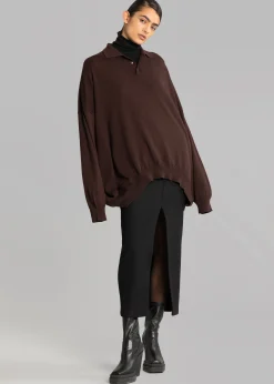 Neasi Wool-Blend Pencil Skirt