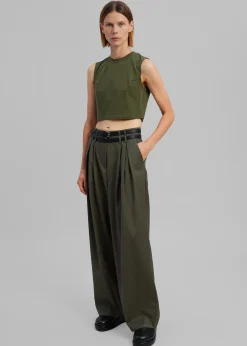 Nellie Belted Pleated Pants
