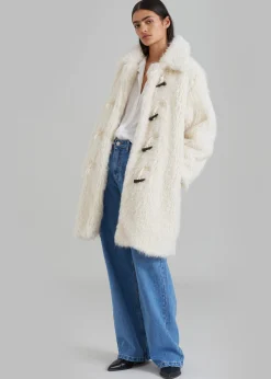 Noha Faux Fur Toggle Coat