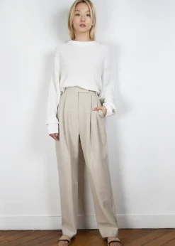 Pace Pleated Linen Blend Pants
