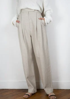 Pace Pleated Linen Blend Pants