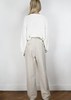 Pace Pleated Linen Blend Pants