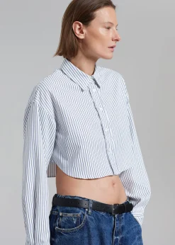 Palermo White Cropped Shirt
