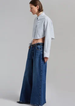 Palermo White Cropped Shirt