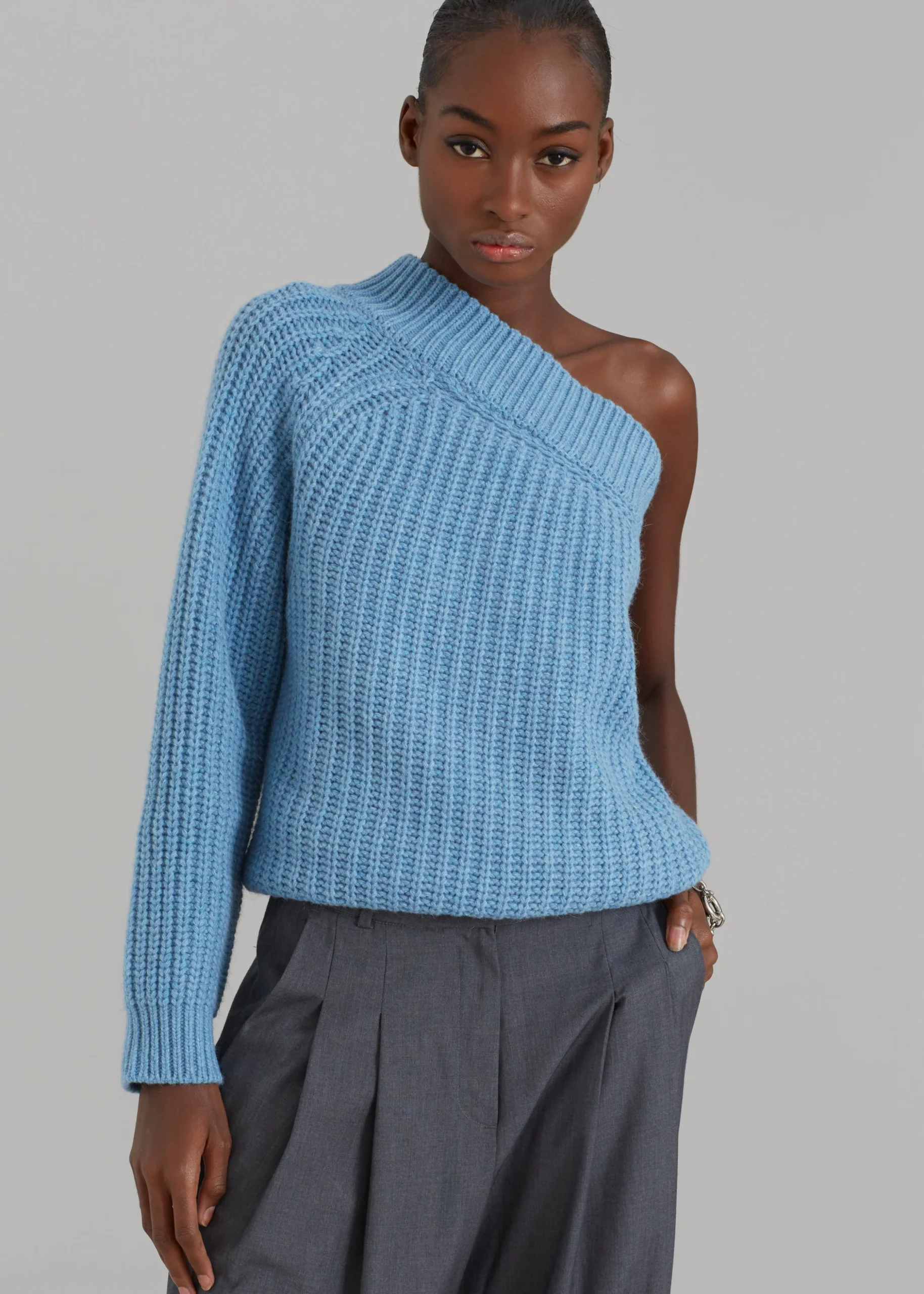 Pansy One Shoulder Knit Top