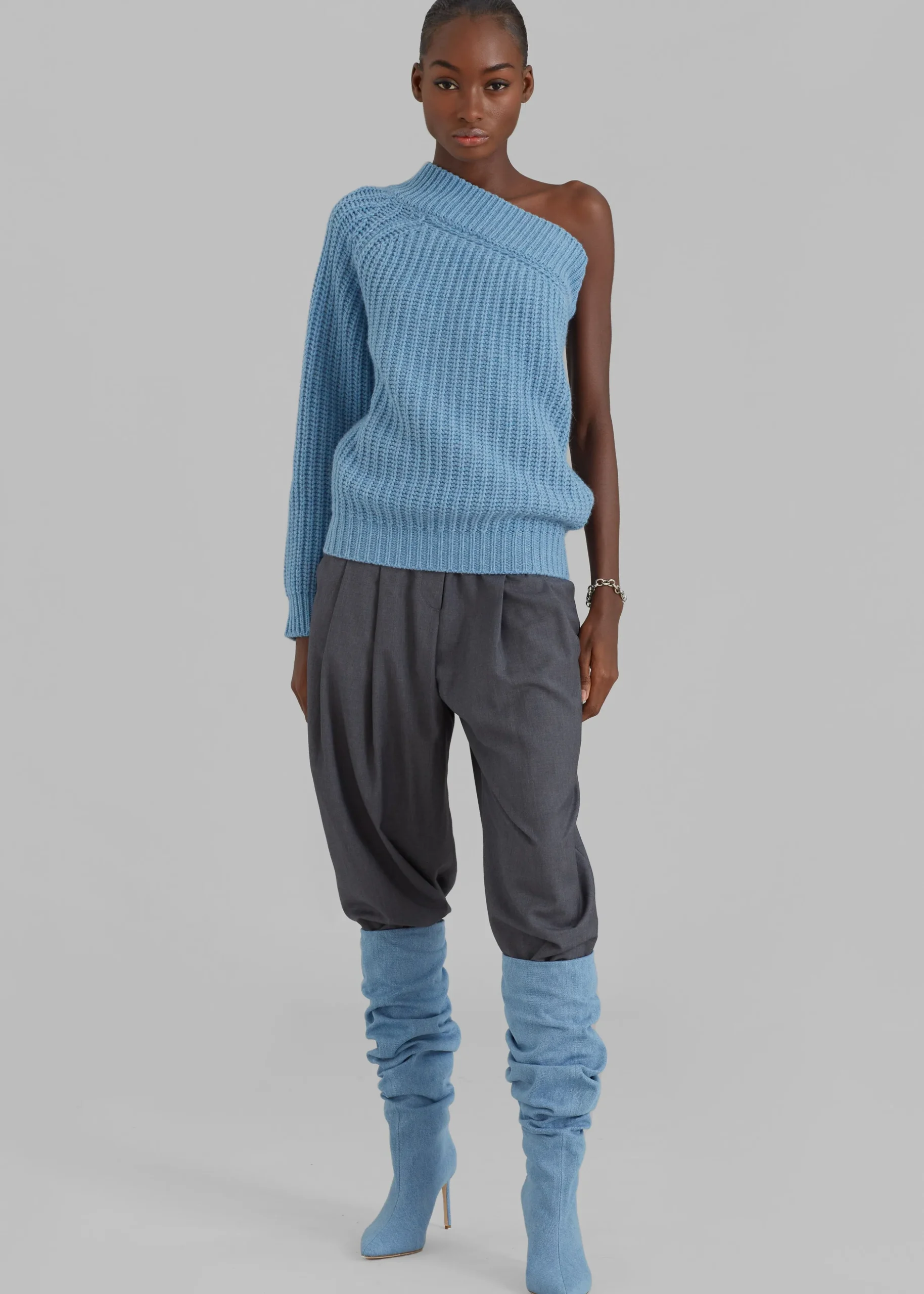 Pansy One Shoulder Knit Top