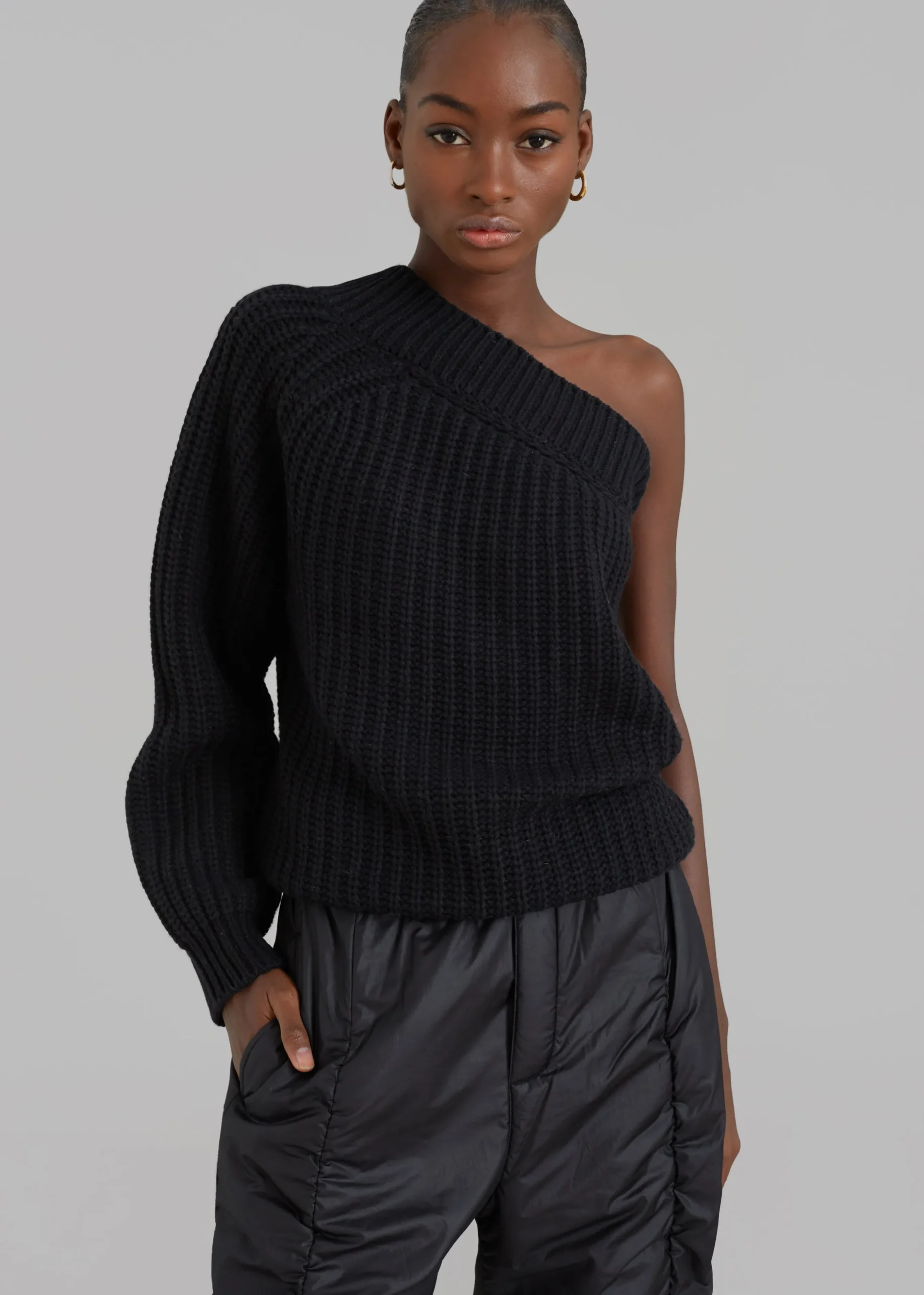 Pansy One Shoulder Knit Top