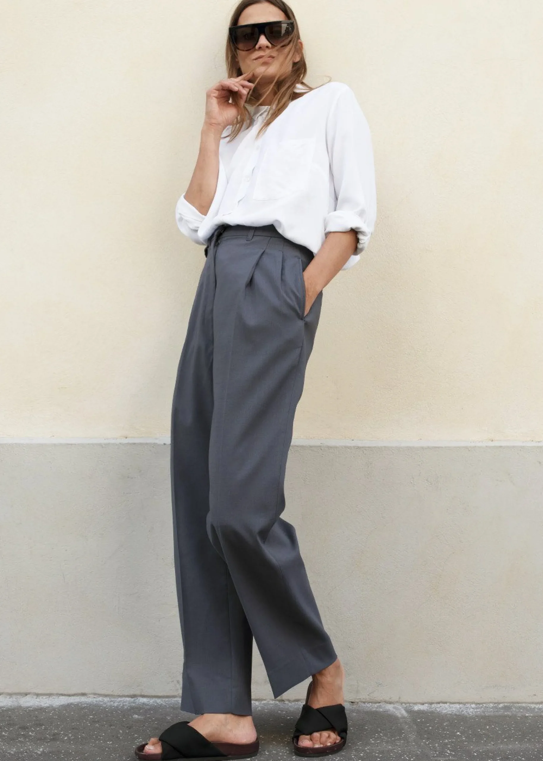 Pleated Suit Trousers