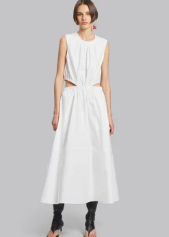 Proenza Schouler White Label Poplin Cutout Midi Dress