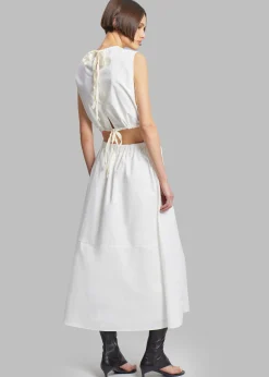 Proenza Schouler White Label Poplin Cutout Midi Dress