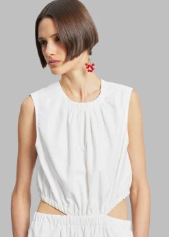 Proenza Schouler White Label Poplin Cutout Midi Dress