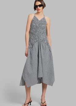Proenza Schouler White Label Gingham Seersucker Smocked Dress