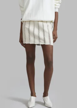 Remain Leather Crochet Mini Skirt
