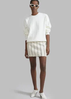 Remain Leather Crochet Mini Skirt