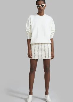 Remain Leather Crochet Mini Skirt