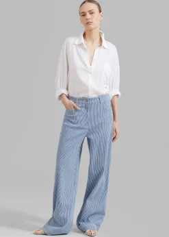 Remain Striped Canvas Wide Pants