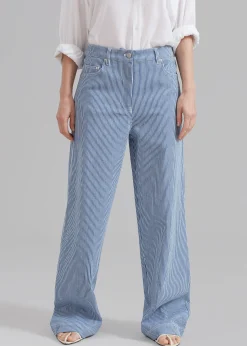 Remain Striped Canvas Wide Pants
