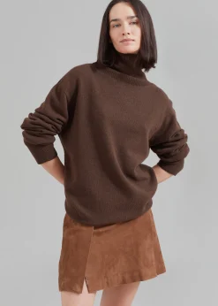Remain Suede Slit Skirt