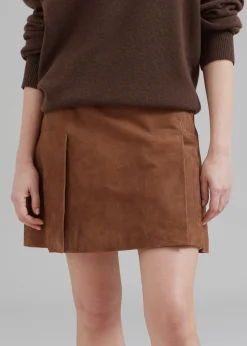 Remain Suede Slit Skirt