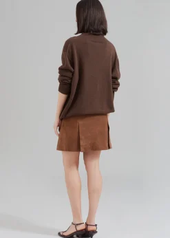 Remain Suede Slit Skirt