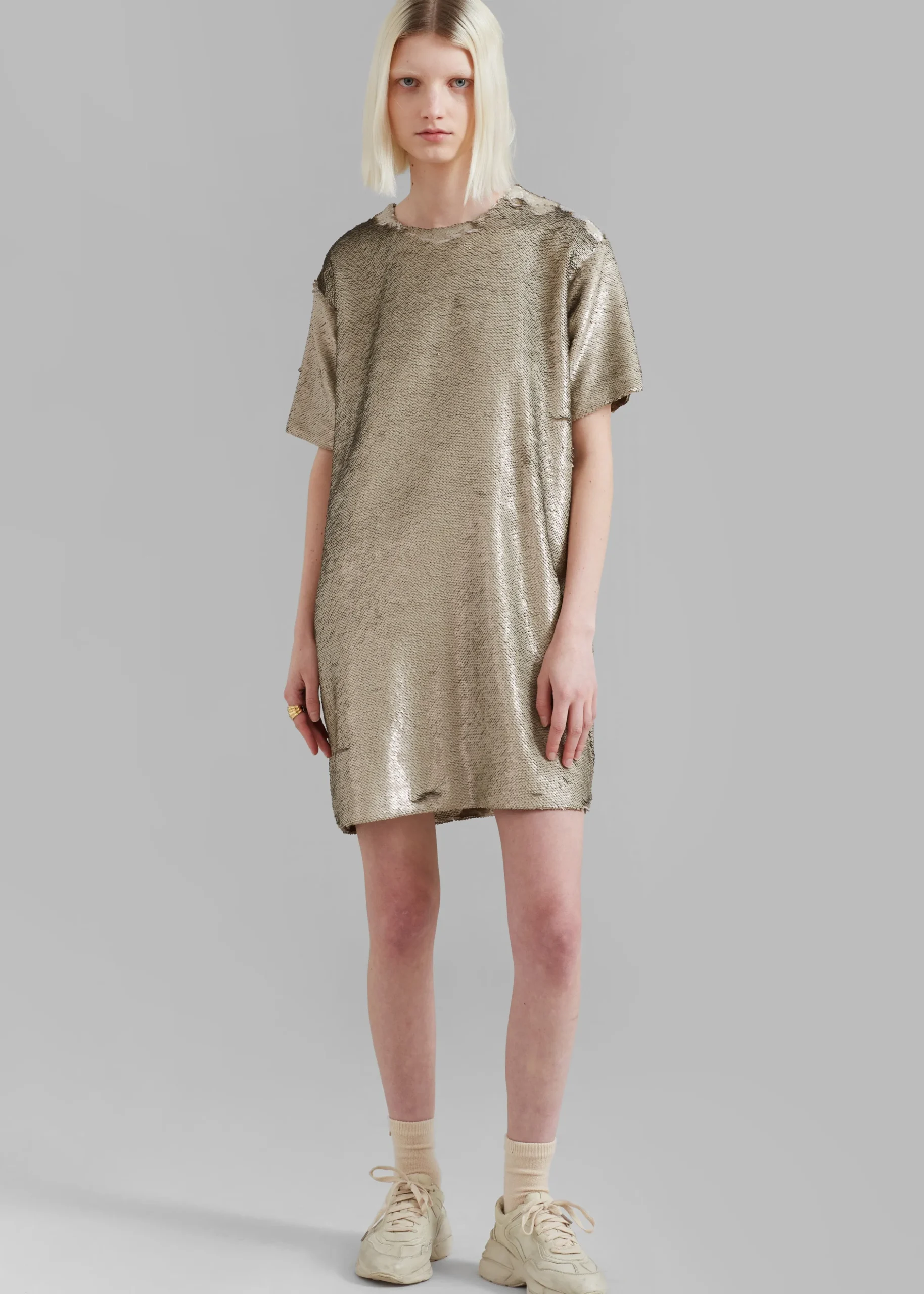 Riley Sequins Tee Mini Dress