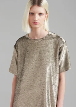 Riley Sequins Tee Mini Dress