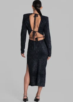 Rotate Glitter Knit Pencil Skirt