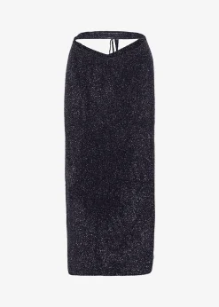 Rotate Glitter Knit Pencil Skirt