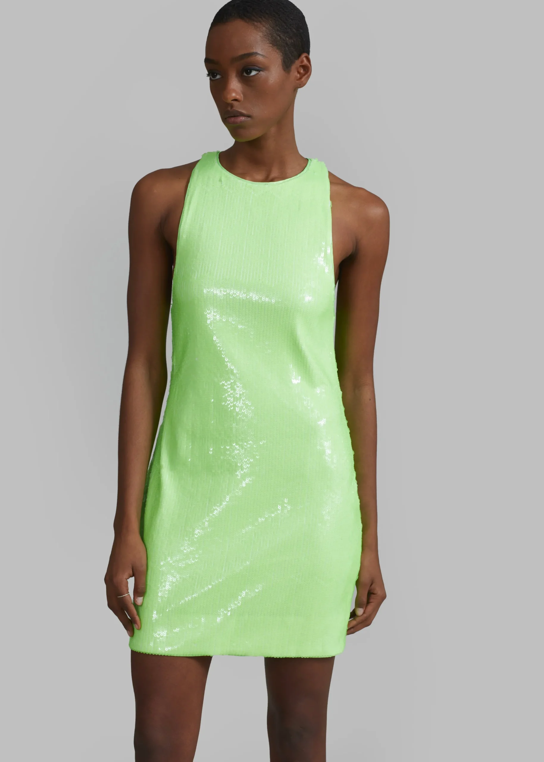 Rotate Sequins Mini High Neck Dress