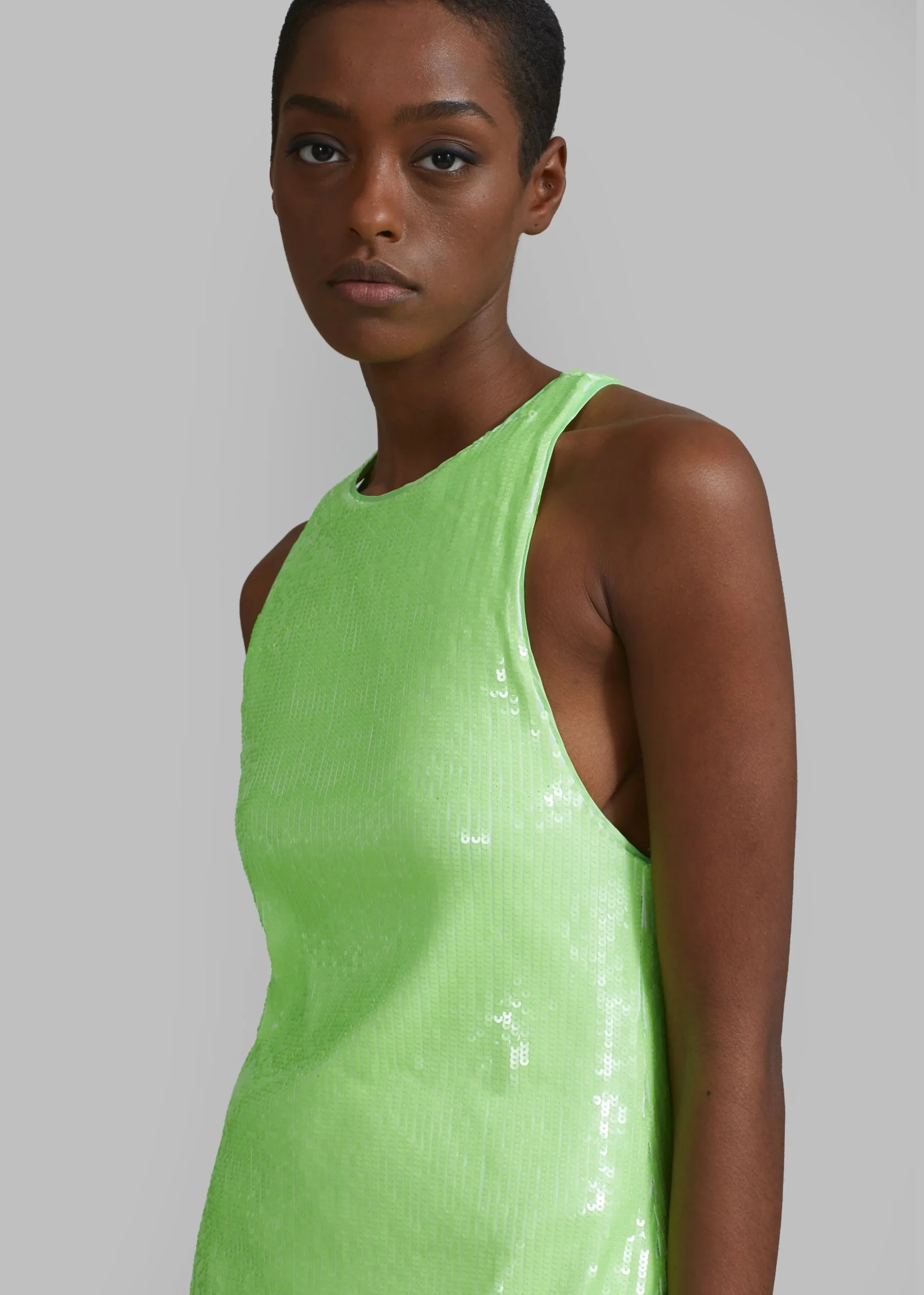 Rotate Sequins Mini High Neck Dress
