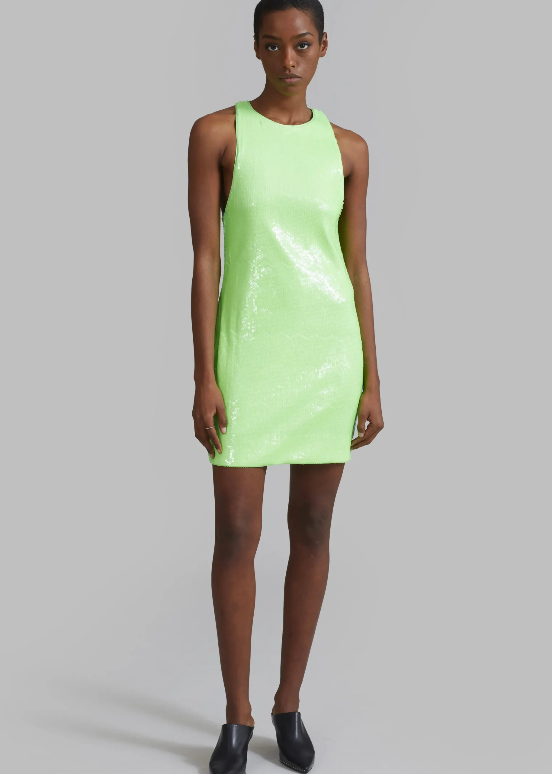 Rotate Sequins Mini High Neck Dress