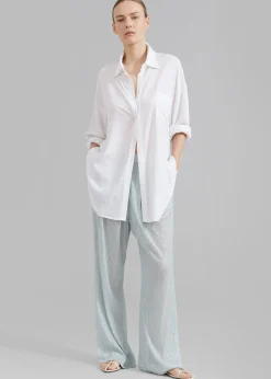 Rotate Transparent Sequin Low Waist Pants