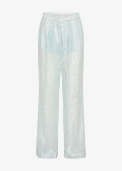 Rotate Transparent Sequin Low Waist Pants