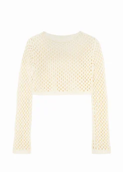 Safa Crochet Open-Knit Top