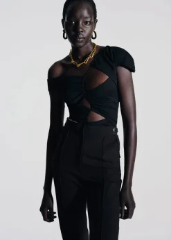 Sid Neigum Asymmetrical Cutout Tension Blouse