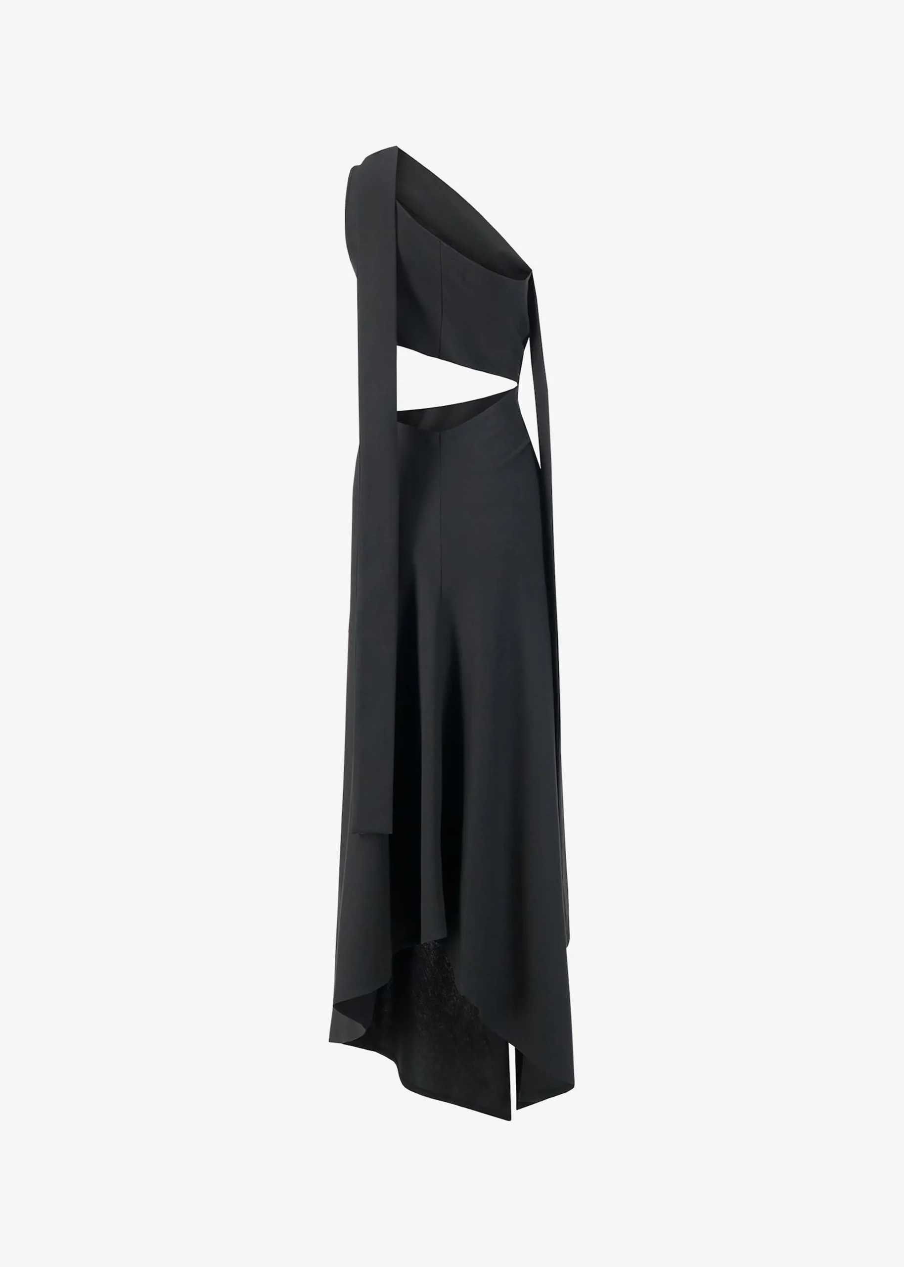 Sid Neigum Knit One-Shoulder Strap Dress W Hardware Detail