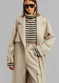 Suzanne Boiled Wool Trench Coat