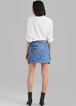 Taylor Denim Cargo Skirt