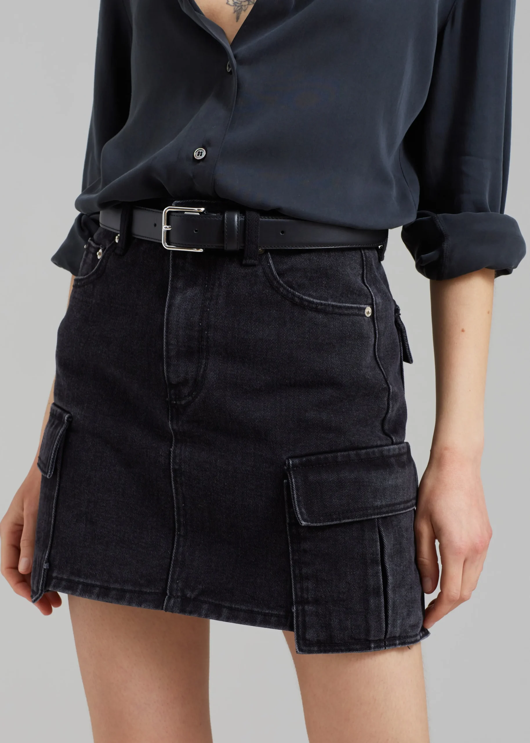 Taylor Denim Cargo Skirt