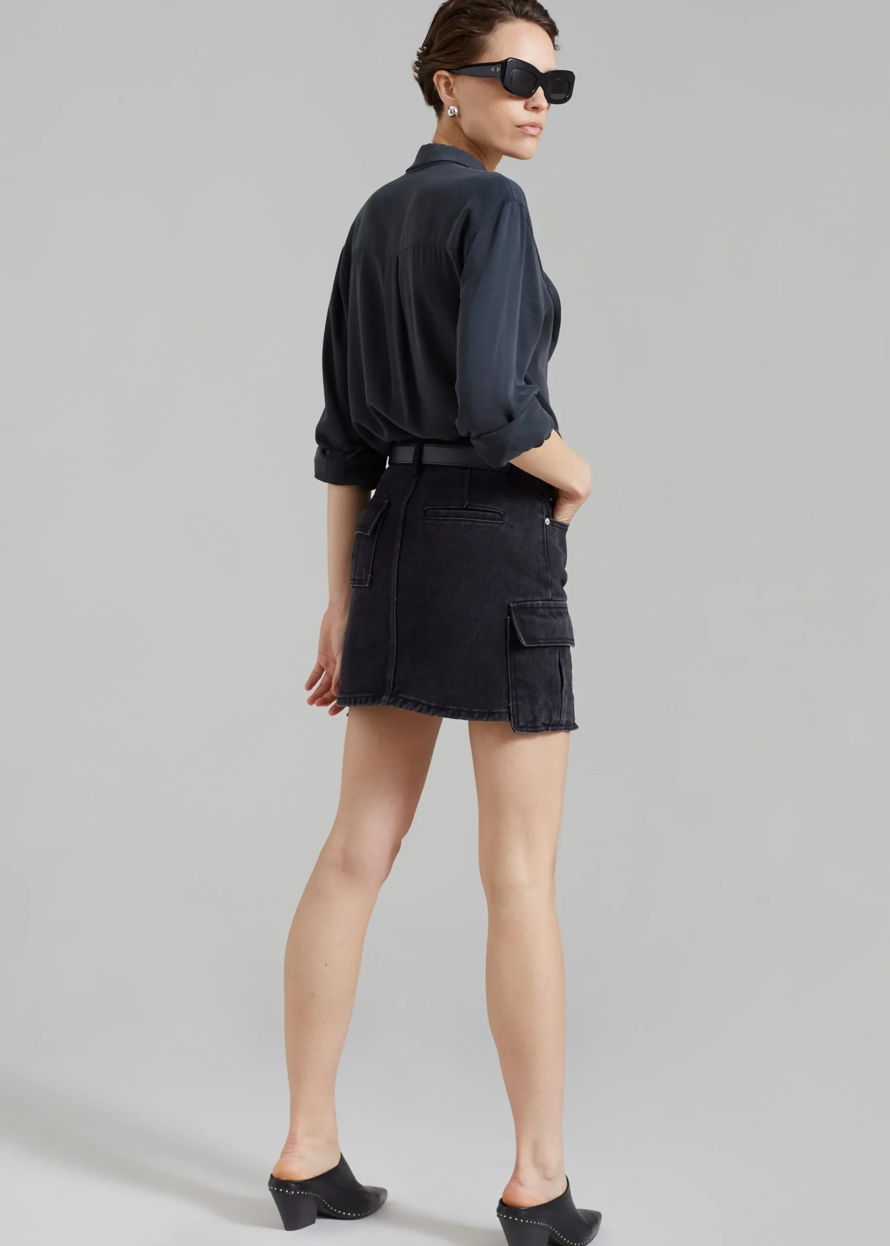Taylor Denim Cargo Skirt
