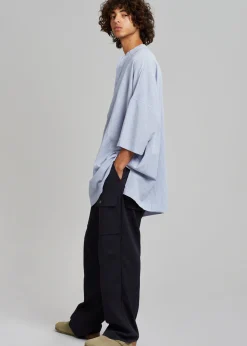 Teo Oversized Collarless Shirt