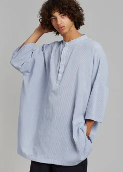 Teo Oversized Collarless Shirt