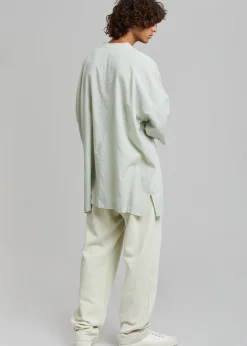 Teo Oversized Collarless Shirt