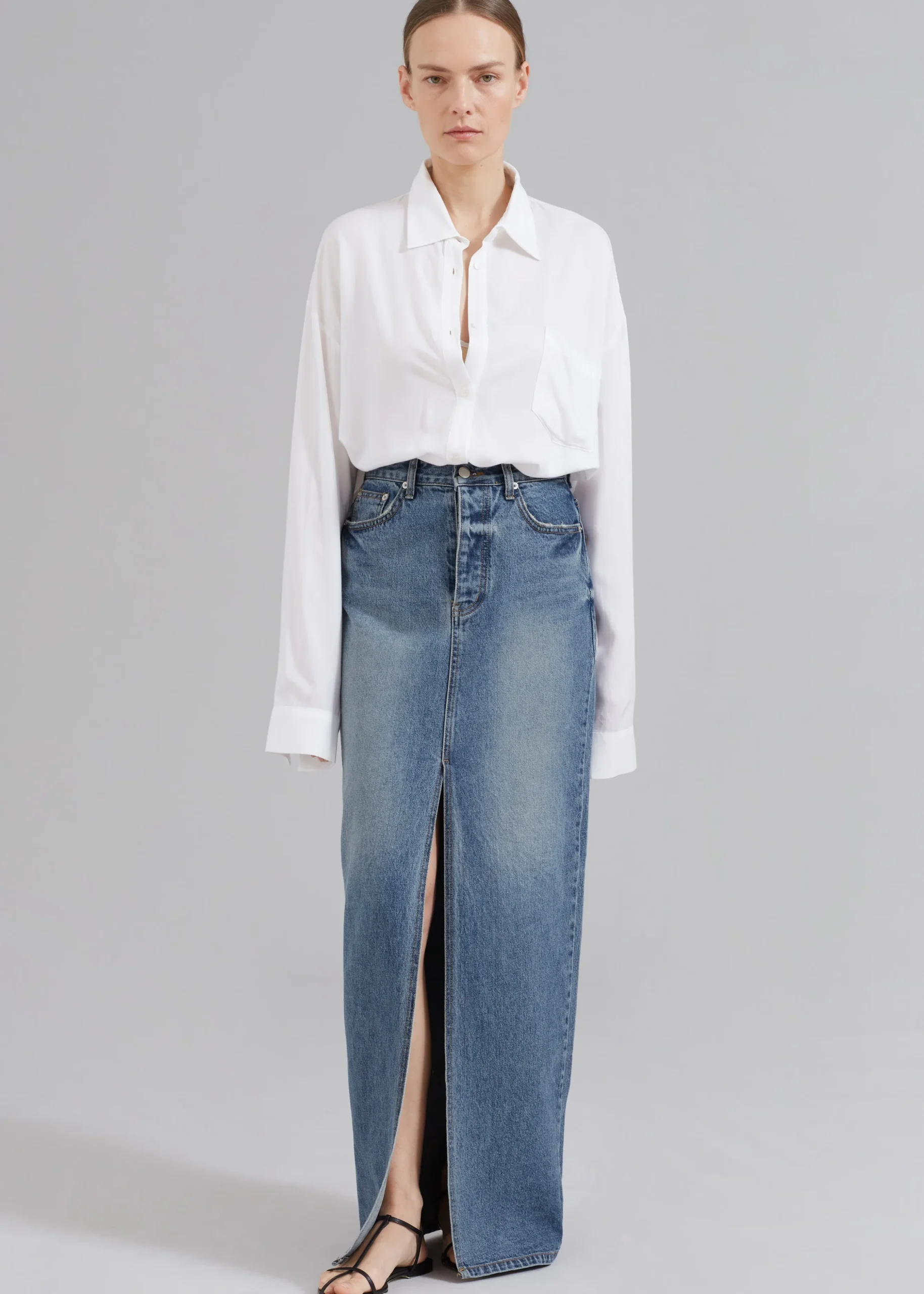 Texas Denim Pencil Skirt