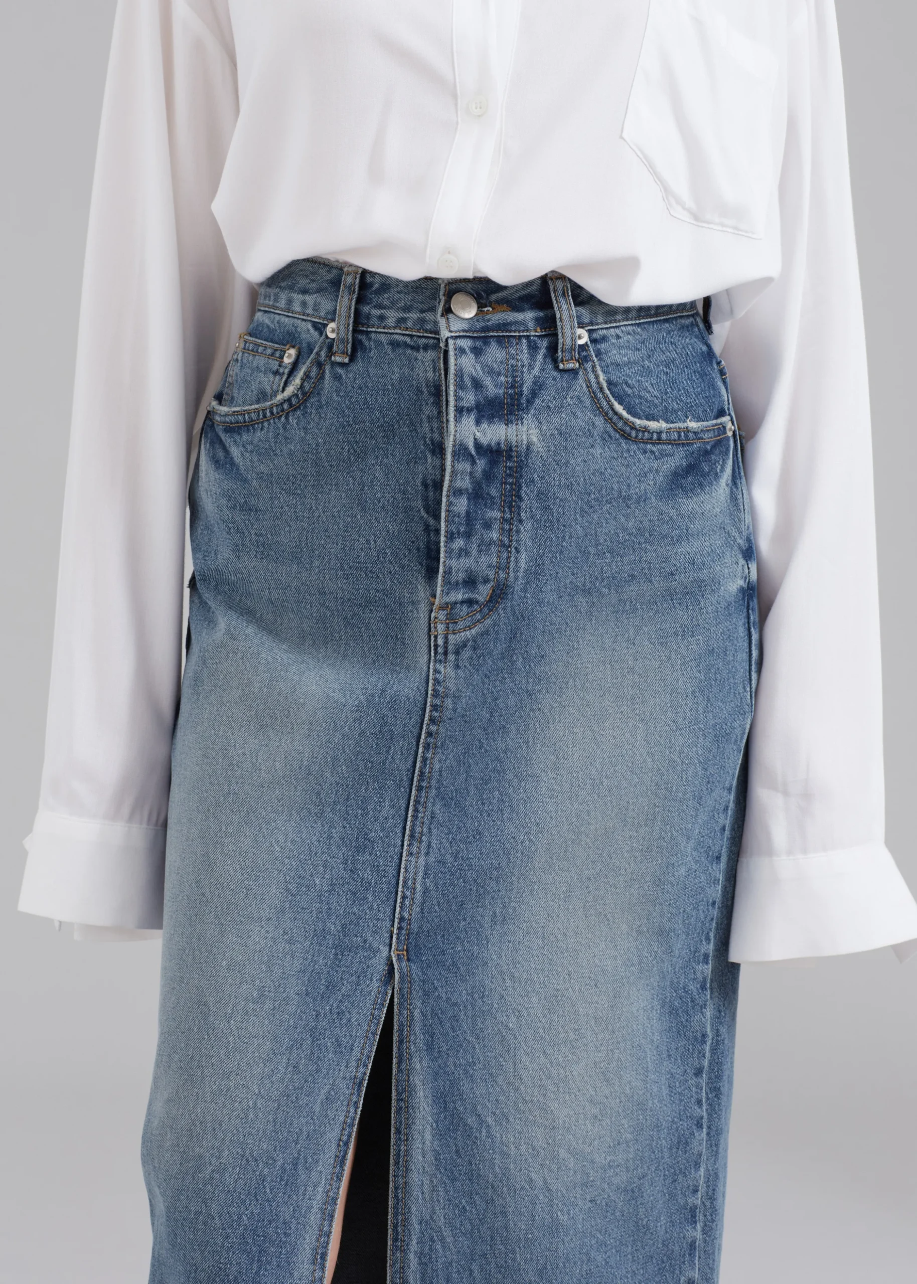Texas Denim Pencil Skirt